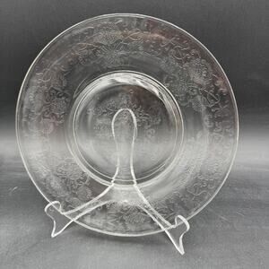 Vintage Hazel Atlas Depression Glass "Florentine 2" Clear Dinner Plate 1930s 10"